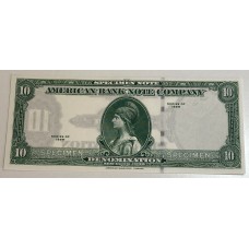 UNITED STATES OF AMERICA 1929 . TEN 10 DOLLARS BANKNOTE . SPECIMEN
